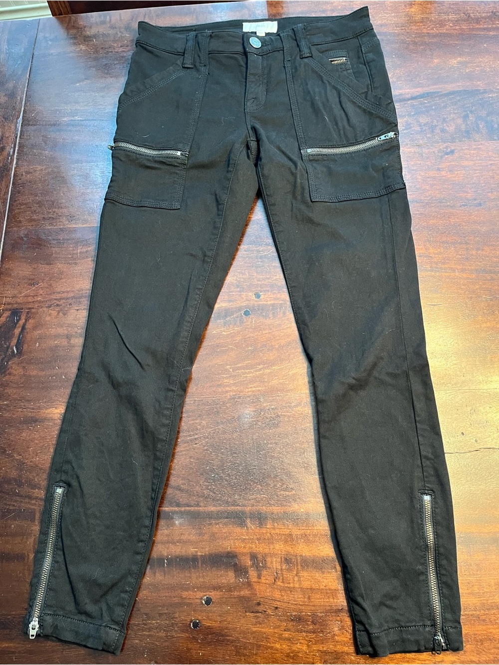 Joie Black Cargo Zip-Slate Pants